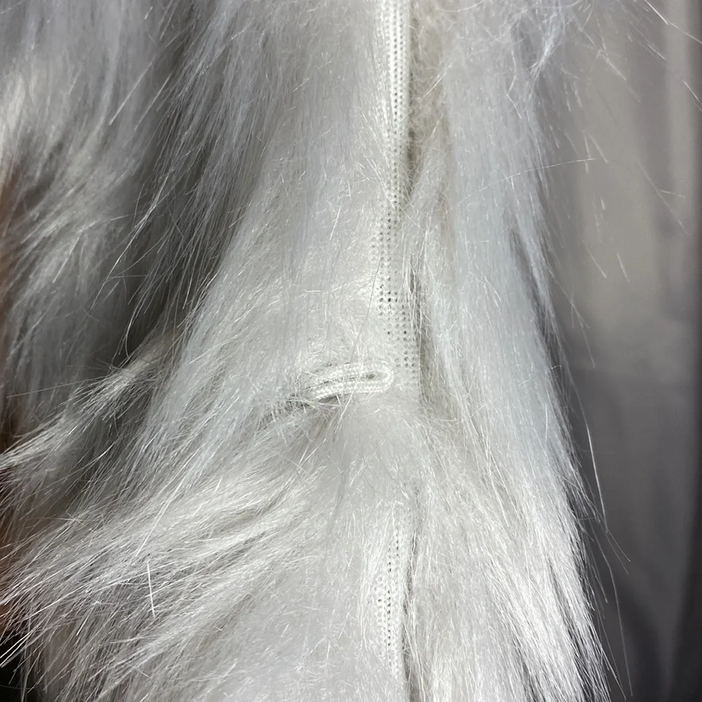 NWT | Express Faux Fur Silver | Lilac Coat - Picture 7 of 13